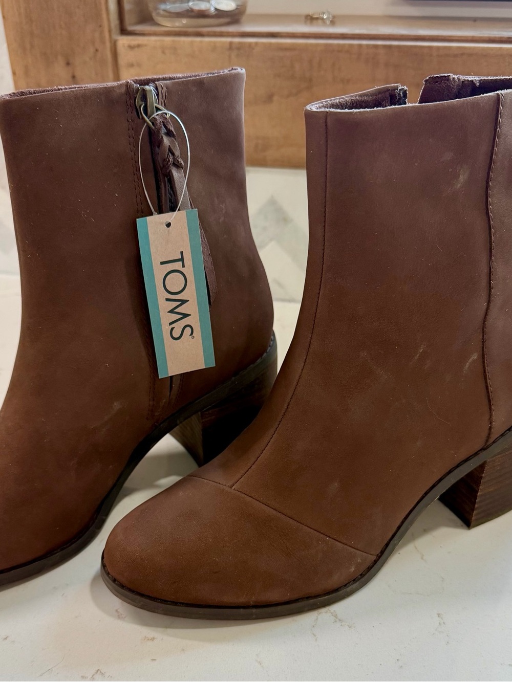 TOMS Women's Brown Ankle Boots Evelyn Size 8 *New*